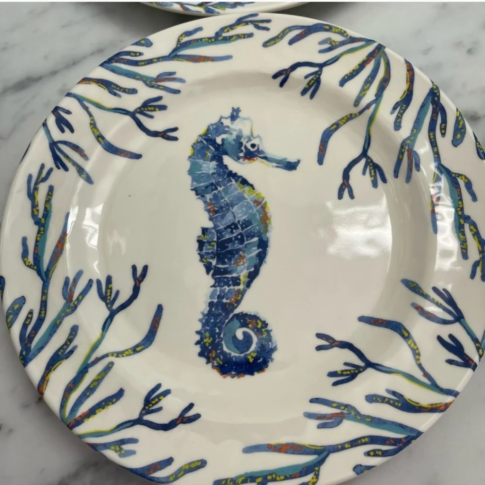 Pottery Barn Set of 6 Melamine Bermuda Salad Plates